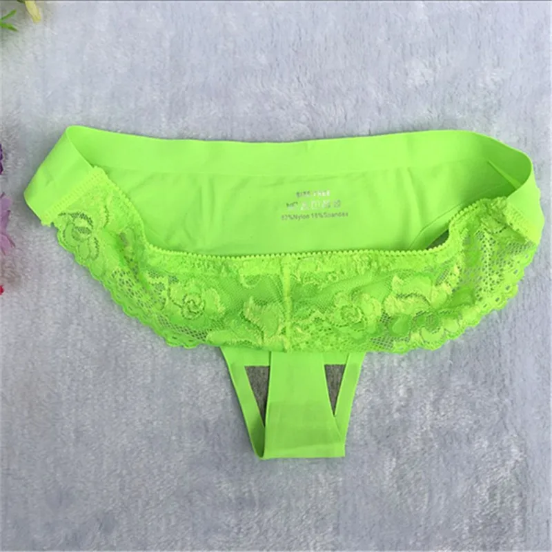 9 Soort Snoep Kleur Sexy Vrouwen Thongs Lace G-string Lingerie Elastische Zachte Naadloze Vrouwen Panties Briefs