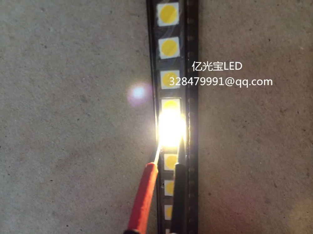 500pcs wholesale ultra bright high quality led smd 5050 12-15lm smd led white Cool white for led light strip par light celling#