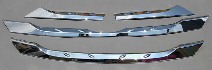 For Hyundai Santa Fe 2013 2014 2015 2016 ABS Chrome Front Grille Around Trim Car Accessories Stickers