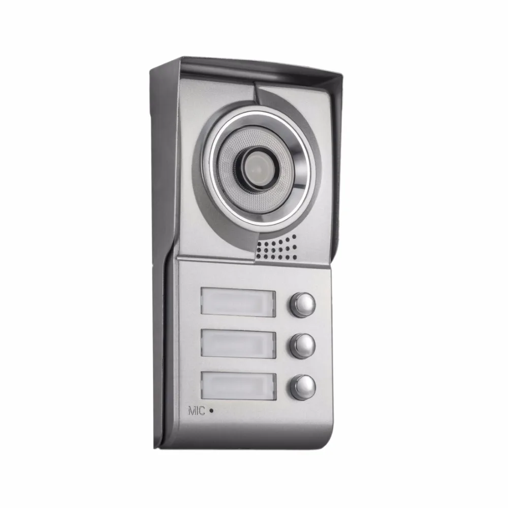 Yobang Security 3 buttons Door Camera For 3 Units Apartment Video Intercom Doorbell Door Phone System