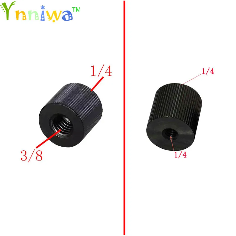 Metal 1/4 Female to 1/4 Female or 1/4 Female to 3/8 Female Screw for Tripod Magic Arm Camera DSLR Photography Studio Accessories