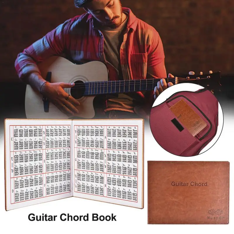 Guitar Chords For Folk Classical Guitar Electric Guitar 6-string Music Map Paperback Book 20 Guitar Chord Book Chord Map