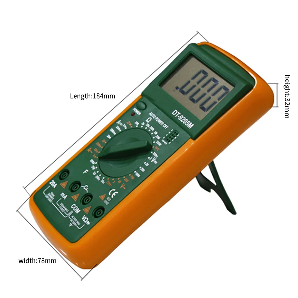 Professional LCD Digital Multimeter เครื่องทดสอบดิจิตอลที่ดีที่สุด DT9205M มือถือหน้าจอขนาดใหญ่พร้อม Buzzer DMM Meter dt9205a อัพเกรด