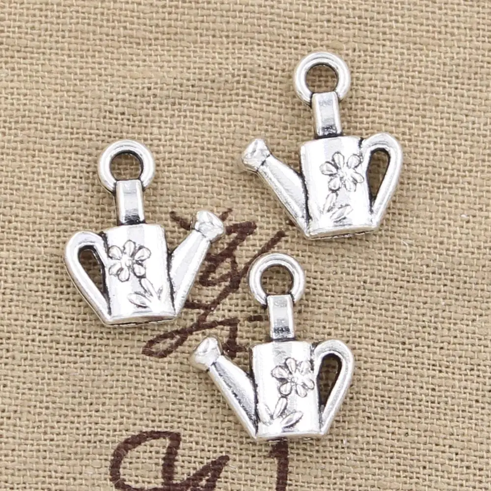 10pcs Charms Watering Can Gardening 18x15mm Antique Making Pendant fit,Vintage Tibetan Silver color,DIY Handmade Jewelry