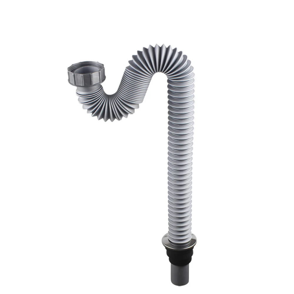 

Talea Kitchen Sewer Pipe Flexible Bathroom Sink Drains Downcomer Wash Basin Electroplated Plumbing Hose Stretchable Hose