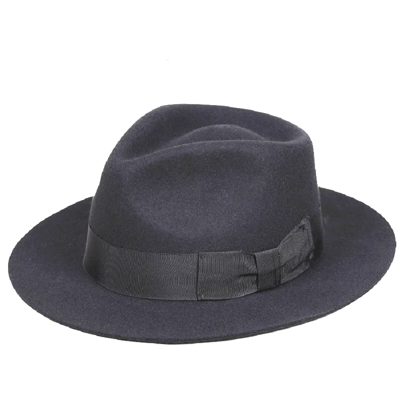 Classic Men\'s Black Wool Fedora Michael Jackson Gentleman Hat