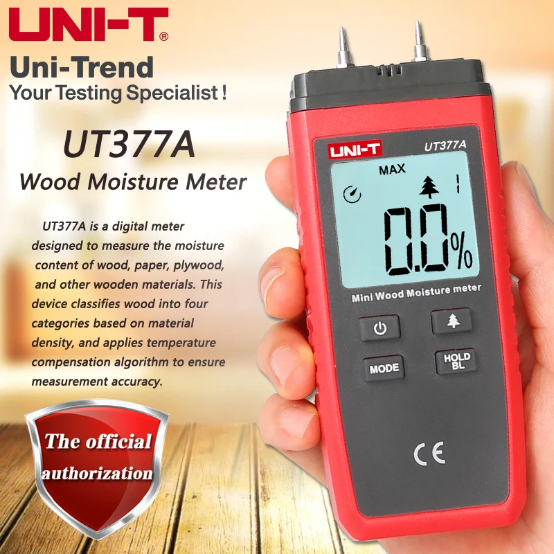 

UNI-T UT377A wood moisture tester / wood water content test table data to keep LCD backlightUNI-T UT automatic shutdown function