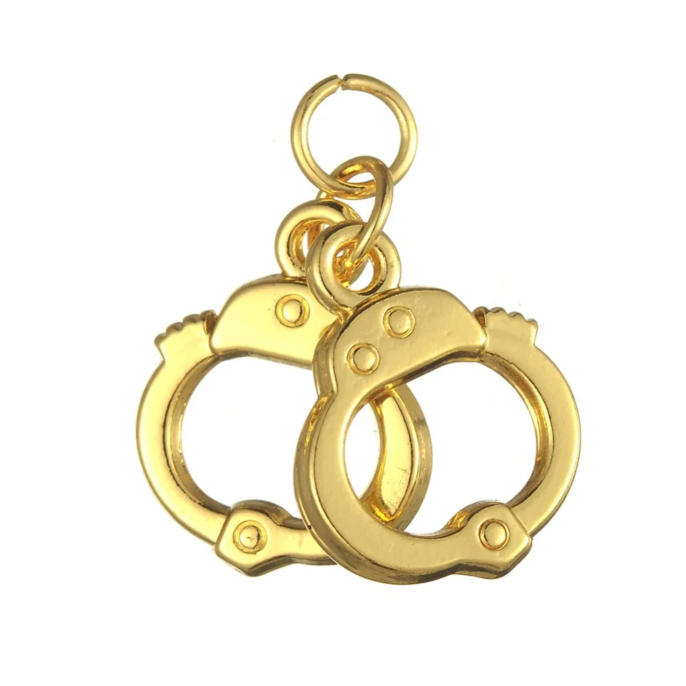 Skyrim 5Pcs Handmade Jewelry Accessories Making Professional Pendants For DIY Jewelry Findings Mini Handcuffs Floating Charms