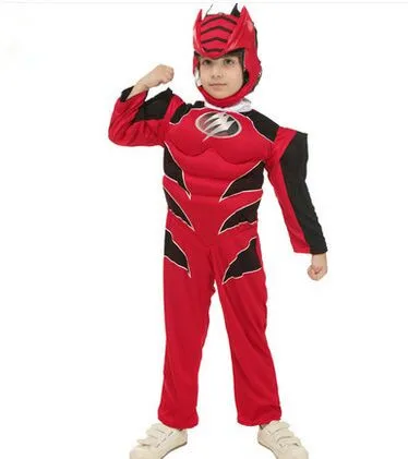 double-sized muscle costume kids animal red suit halloween cosplay costumes for boys warrior costume