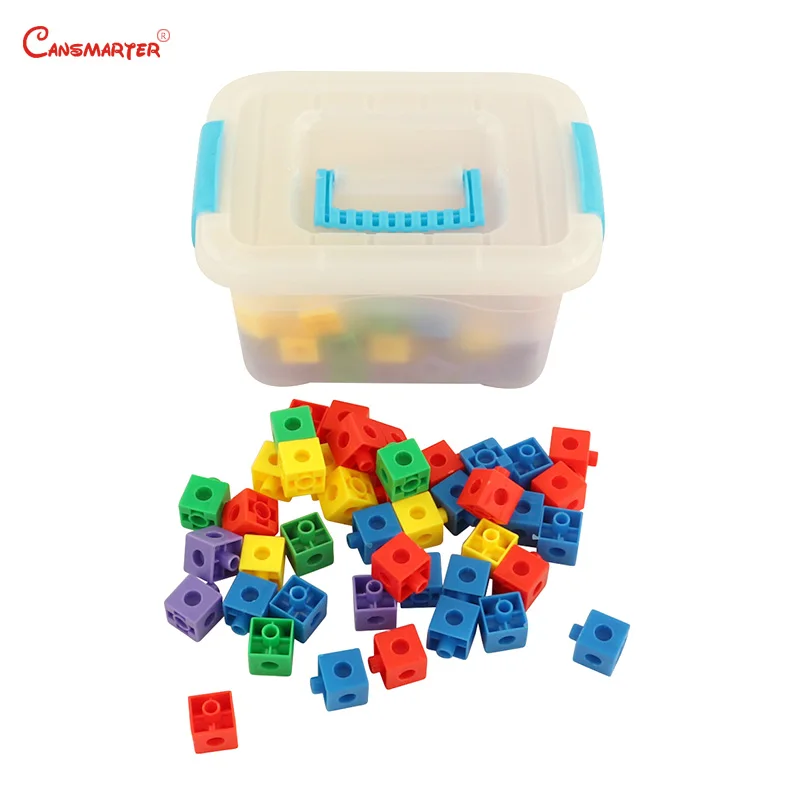 Montessori Educational Math Toys Cube Link Block With Box Plastic for Kindergarten Student Teaching Learning Materials Kids Toys