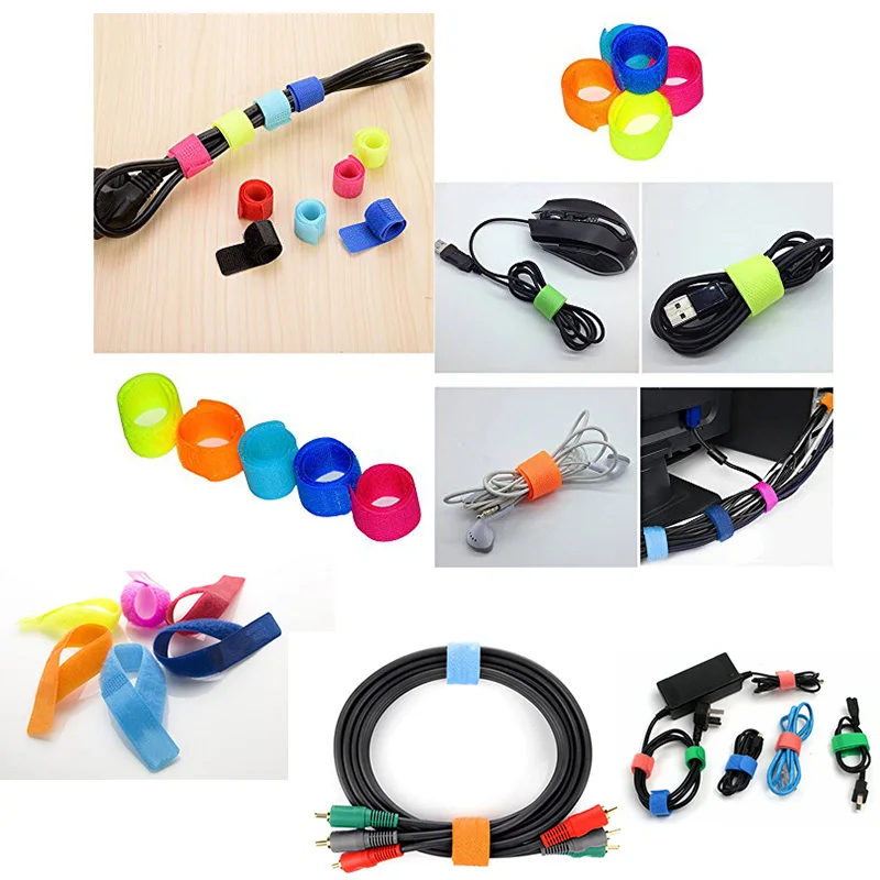 50/10pcs Cable Organizer Wire Winder Clip Earphone Holder Mouse Cord Protector HDMI Cable Management For iPhone USB Cable