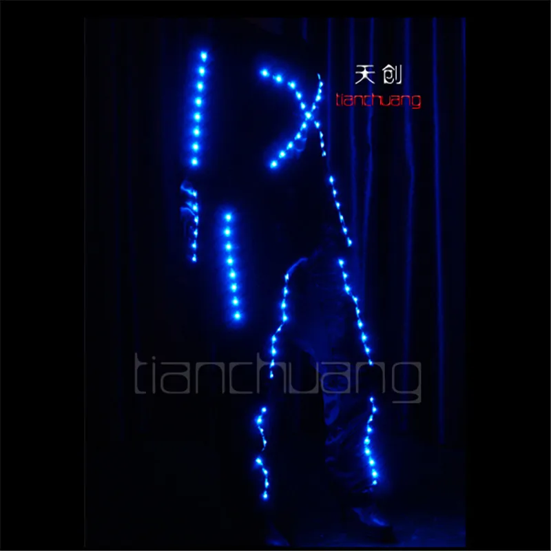 TC-80 LED colorful lighting Full color robot LED costumes party disco wear ballroom program design dancing luminous light cloth