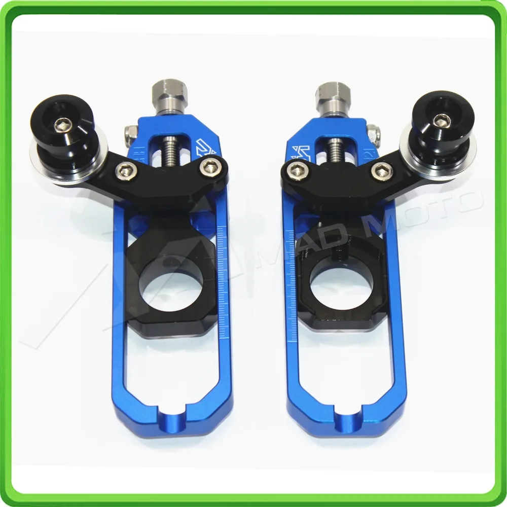 

Motorcyclr Chain Tensioner Adjuster with spool fit for KASAWAKI NINJA ZX10R ZX-10R 2011 2012 2013 2014 2015 blue&black