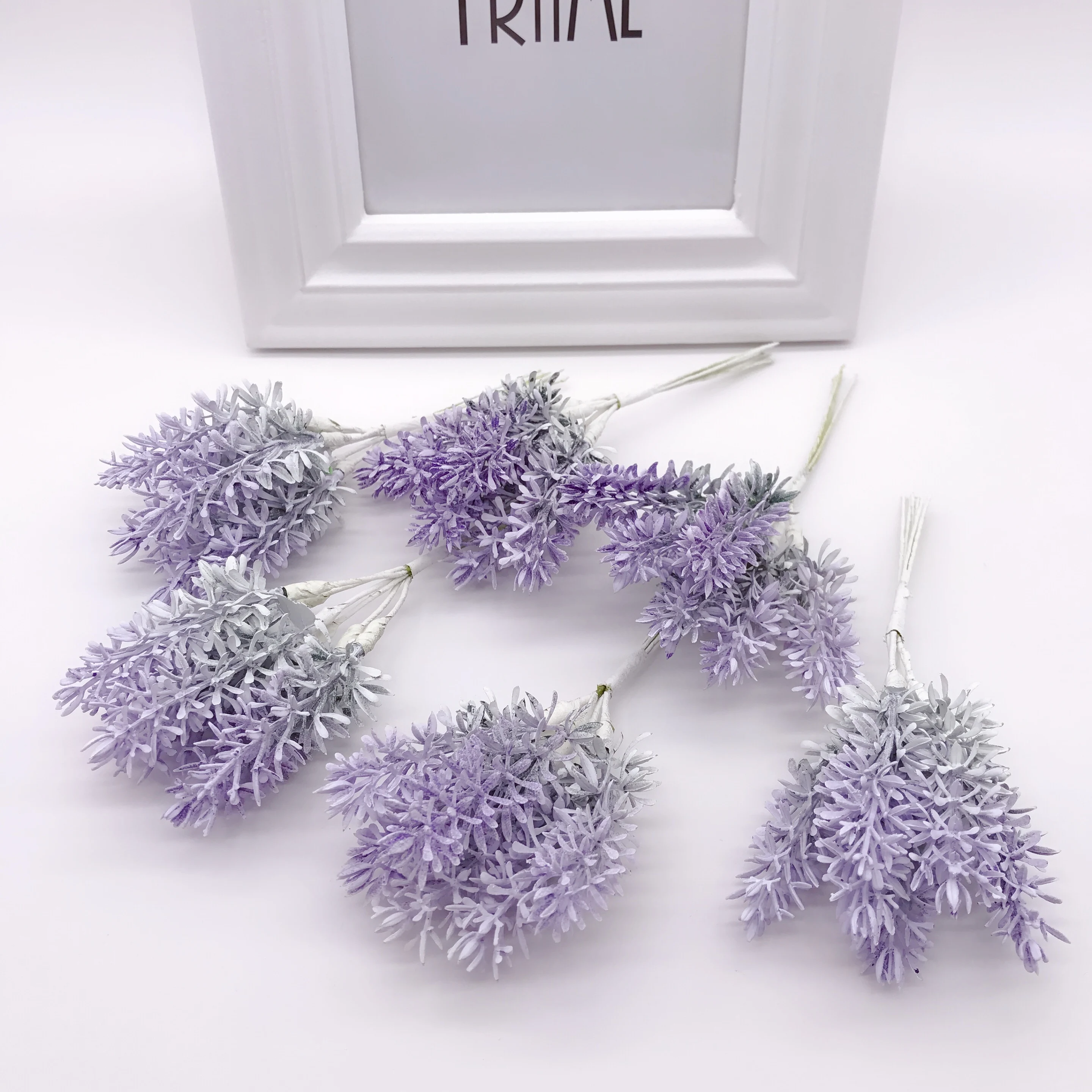 6 pcs mini lavender flowers artificial flowers handmade Christmas wedding home decoration DIY scrapbook gift box