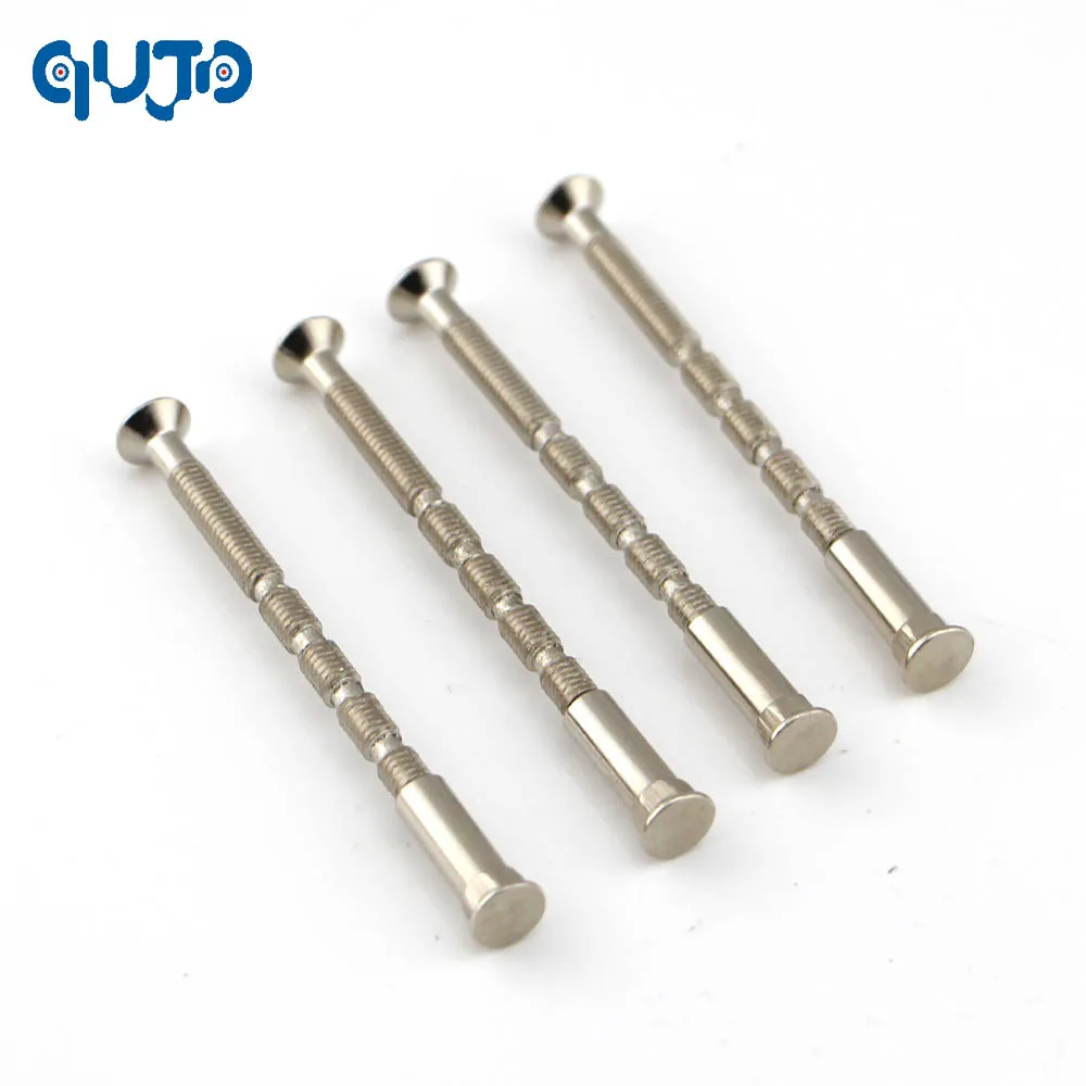 4 חתיכה תיקון ערכת M4 ברגי חיבור ברגים + שרוולים עבור דלת ידיות ורדים & Escutcheons ניקל צבע