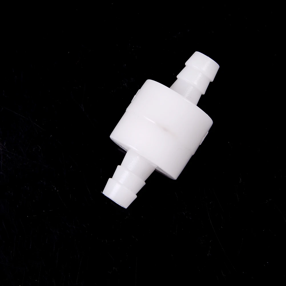 1PCS White 4mm/6mm/8mm/10mm/12mm Plastic One Way Inline Check Valve Fuel Gas Liquid Water Suitable for water petrol diesel oils