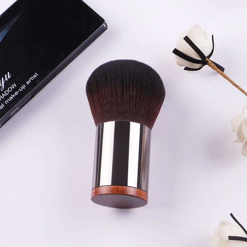 Luxury Round Kabuki Brush #124 Wood Handle Dome Shape Dense Powder Brush #128 Tapered Precision Blush Powder Makeup Brushes