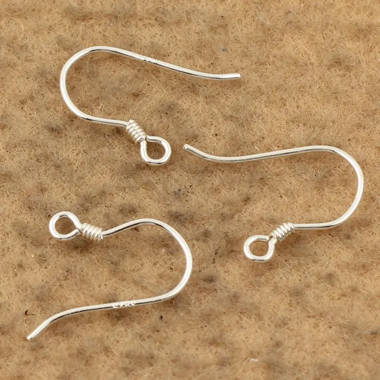 set of 12 pcs sterling silver ear wires ear hook ear wire - sterling silver hook wire - 925 ear hook