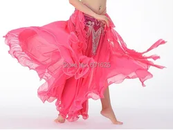 HOT SELLING BELLY DANCE EAR SKIRT SLIT IN BOTH SIDE 11 COLOR IN