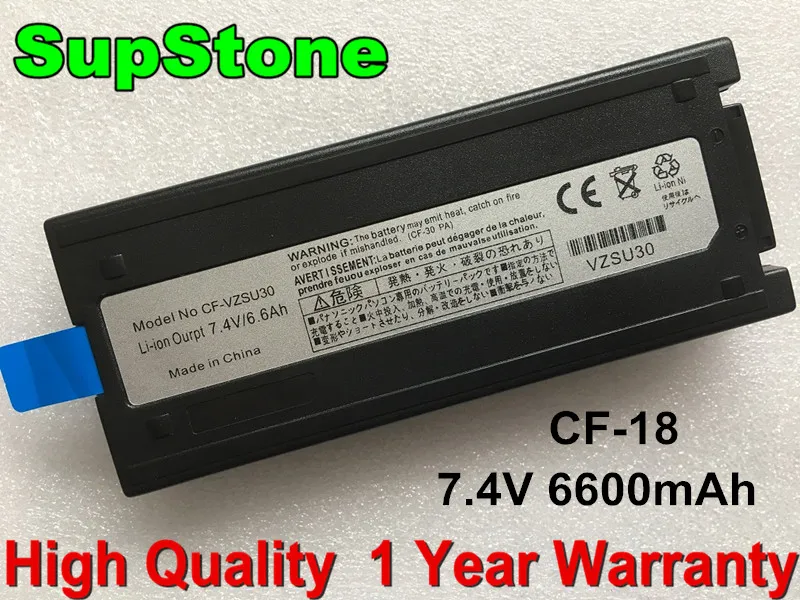 6600mAh SupStone New CF-18 laptop battery for Panasonic Toughbook CF-18 CF-VZSU30B CF-VZSU30BU CF-VZSU30A CF-VZSU30U CF-VZSU30