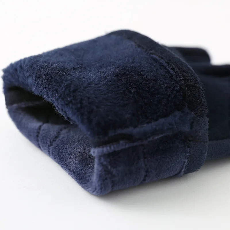 Winter Female Cashmere Suede Leather Hairball Mitten Women Thick Plus Plush Windproof Warm Wrist Touch Screen Driving Gloves B75