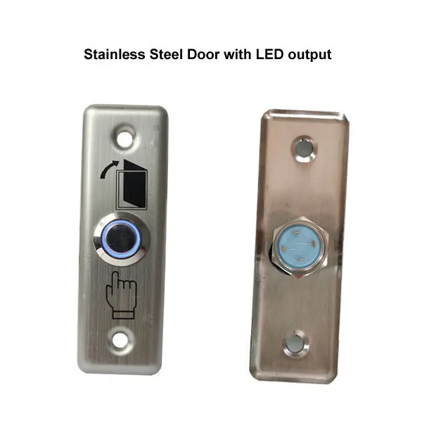 

10pcs Stainless Steel Door Exit Push With Led Light Release Button For Access Control System,Size: 91Lx28Wx20H(Mm)