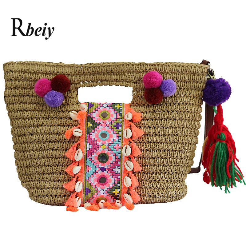 Newest Bohemia Summer Straw women handbag Korean version female Shoulder bag Beach bags