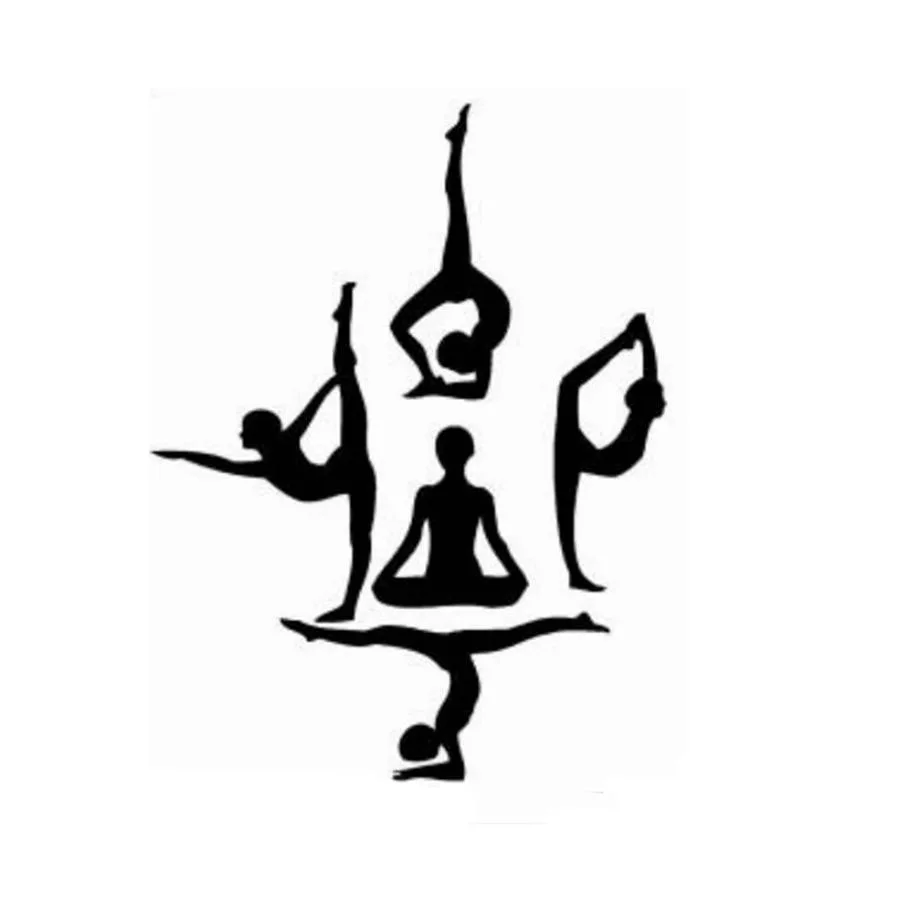 Naklejki ścienne do jogi , Yoga Poses OM AUM WALL VINYL STICKER DECALS ART MURAL ,Yoga dekoracja ścienna artystyczna dekoracja ,s1000 — zdjęcie 3