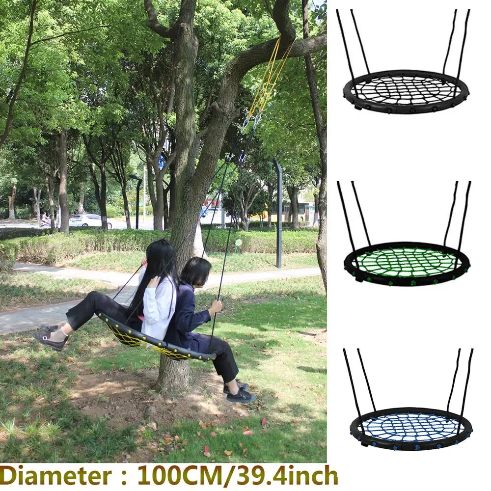 Children round nest swing indoor and outdoor hanger net rope stout swing baby toys bearing 200 kg diameter 100cm