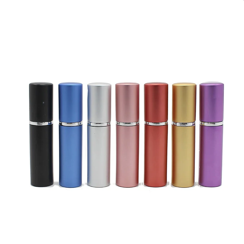 6PCS 5ML Refillable Portable Perfume Bottles  Conveniet Empty Atomizer  Aluminum Perfume Bottles