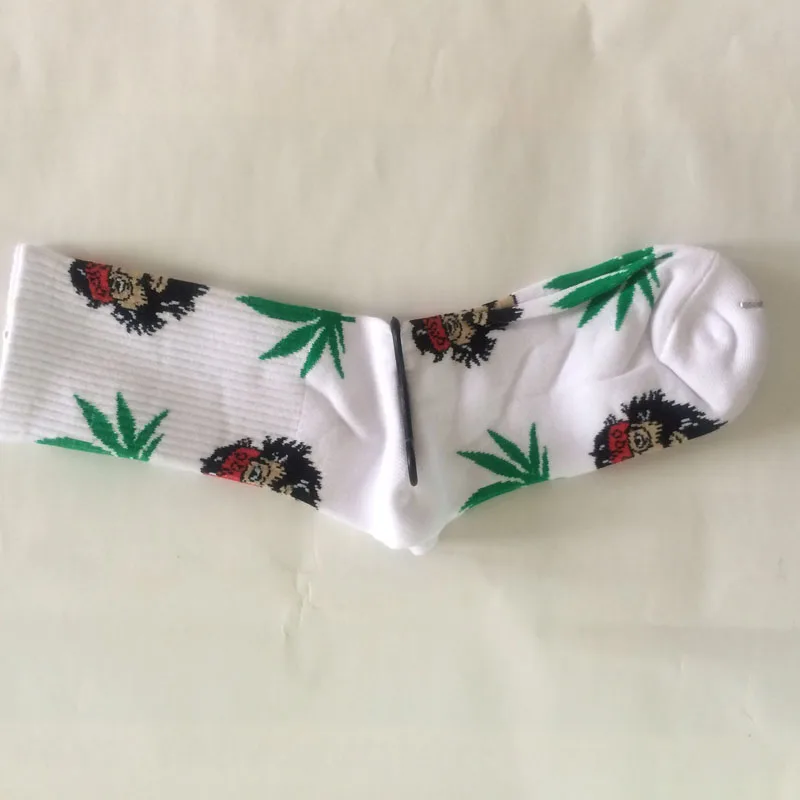 10pcs = 5pair 3D comedy cheech&chong portrait Weed calcetines funny socks leaf Stock Skateboard hiphop meias socks Men Women sox