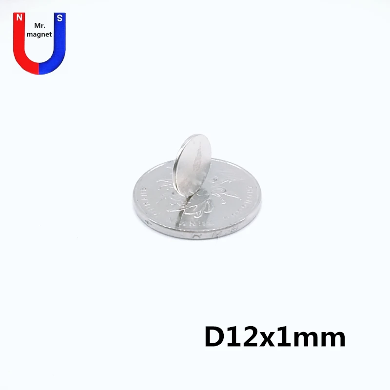 

12x1 Mm Strong Round Magnets 500pcs Dia. 12x1mm Neodymium Magnet Rare Earth Magnetic Materials 12*1mm N35 Wholesale