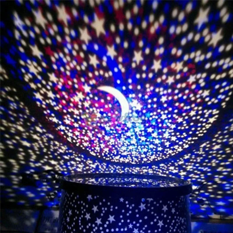 Projector Sky Star Moon Master LED Night Light Children Kids Baby Sleep Romantic Colorful LED USB Projection Lamp