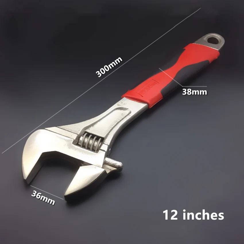 6 "/8"/10 "/12" ประแจปรับ Multi-Functional Spanner พลาสติก Handle ประแจ auto ช่างซ่อมเครื่องมือเปิดประแจ
