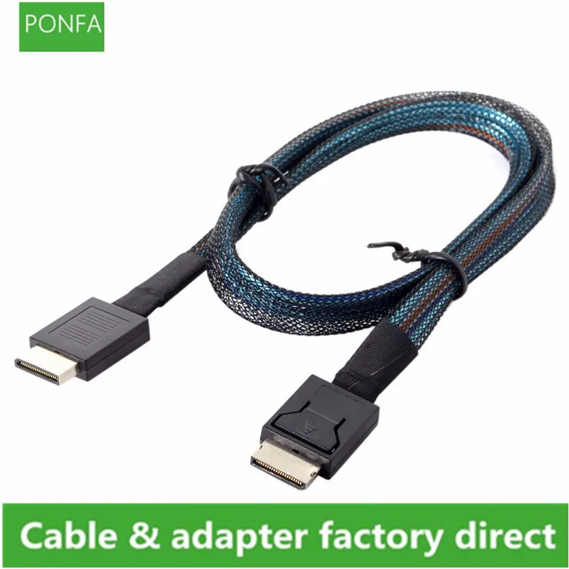 SFF-8611 4i male to male OCuLink HBA PCIe G3 PCI-Express to OCuLink SFF-8611 SSD Data Active Cable 0.5M/50cm