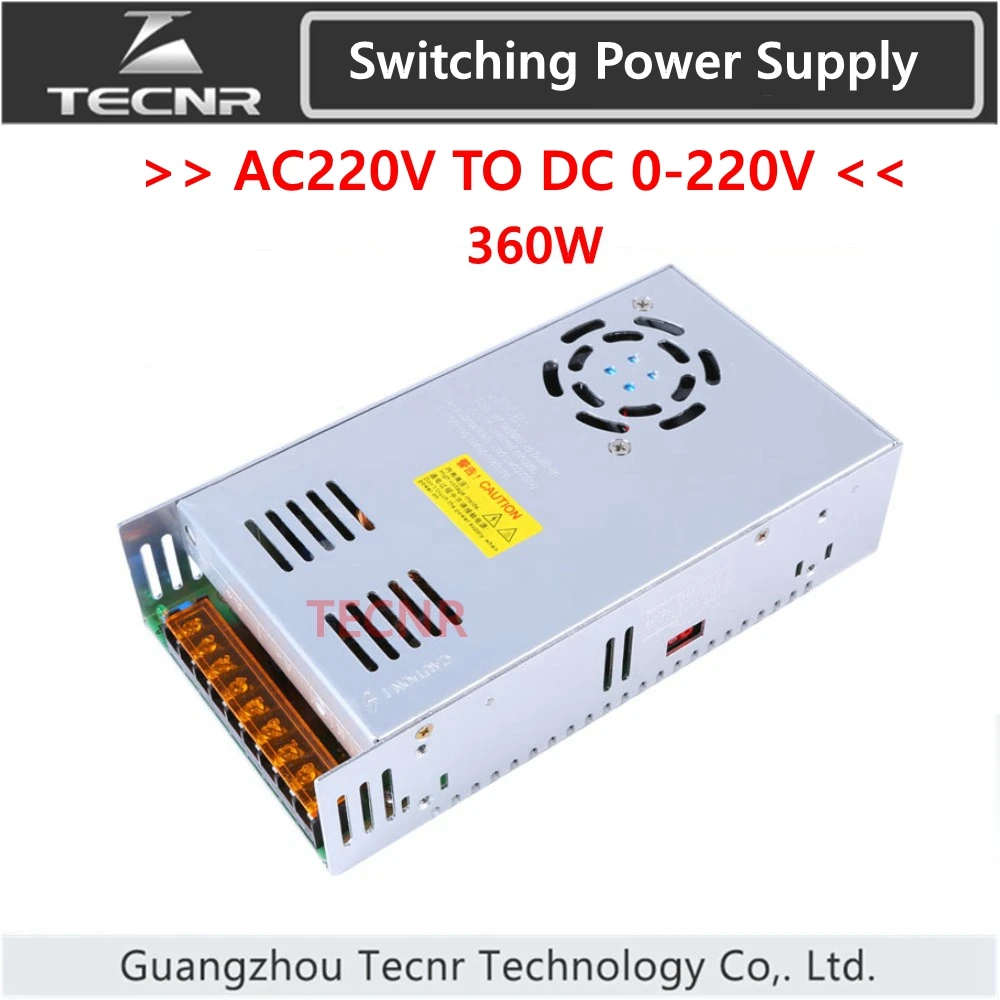 

Switching Power Supply 360W input AC220V output DC 0-12V 24V 36V 48V 60V 70V 80V 110V 130V transformer for cnc engraving machine