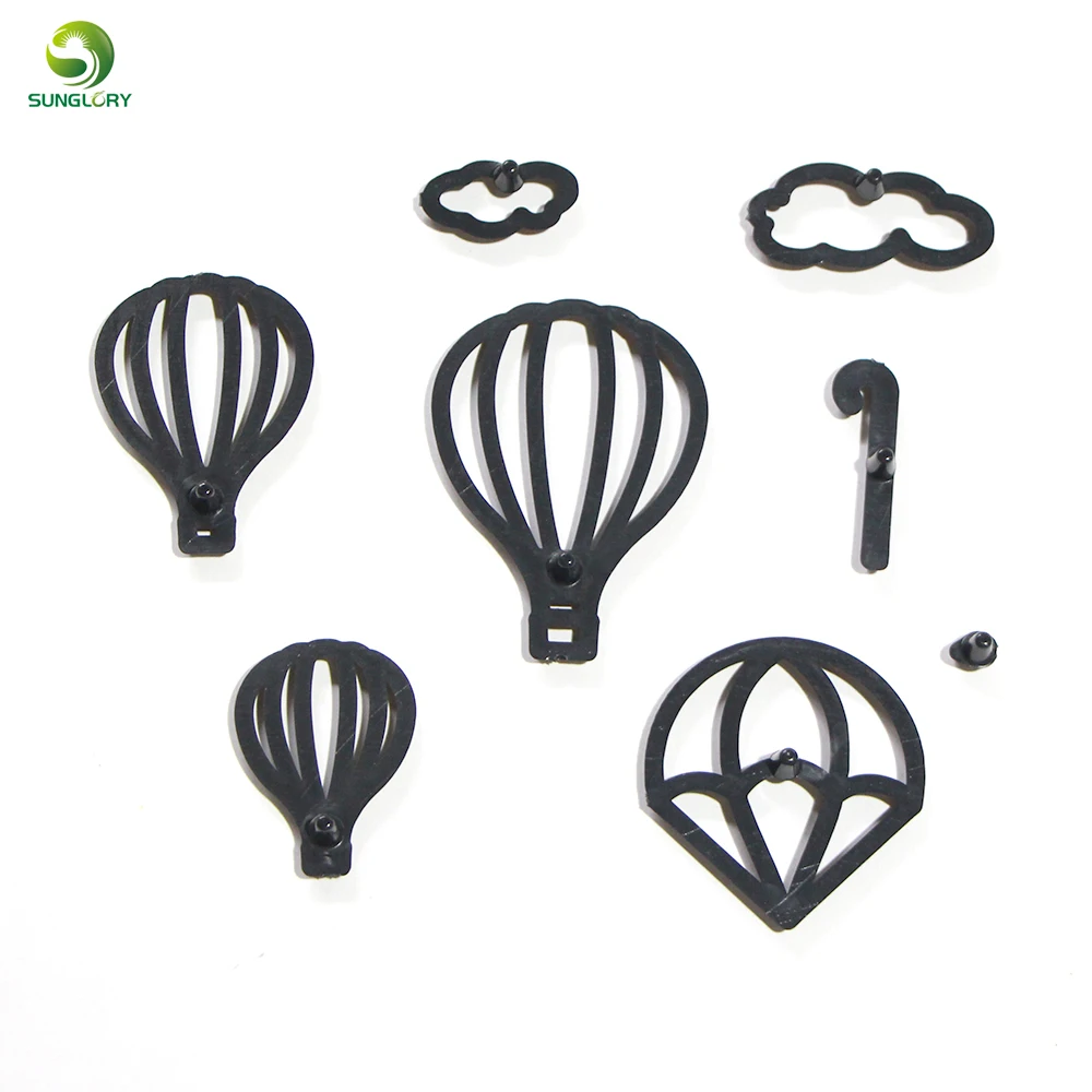 8PCS Hot Air Balloon Cookie Cutter Plastic Clouds Fondant Biscuit Mold Cutter Baking Water Drops Cake Mold Cake Decorating Tools