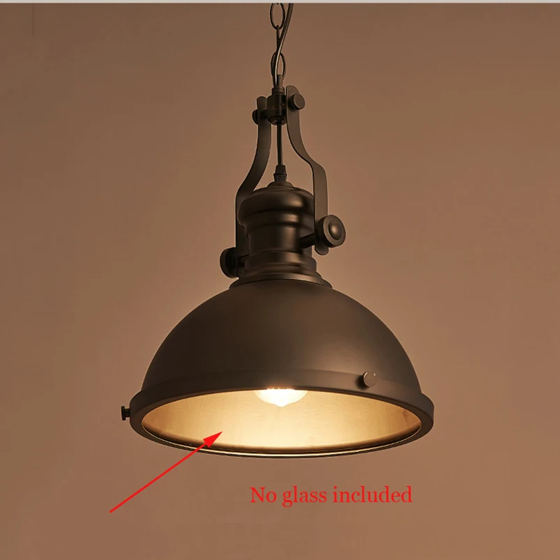 Lámpara colgante Vintage Industrial Retro negra, cadena para Loft, luces colgantes de techo, pantalla de hierro, jaula de Metal, accesorios de cocina ...