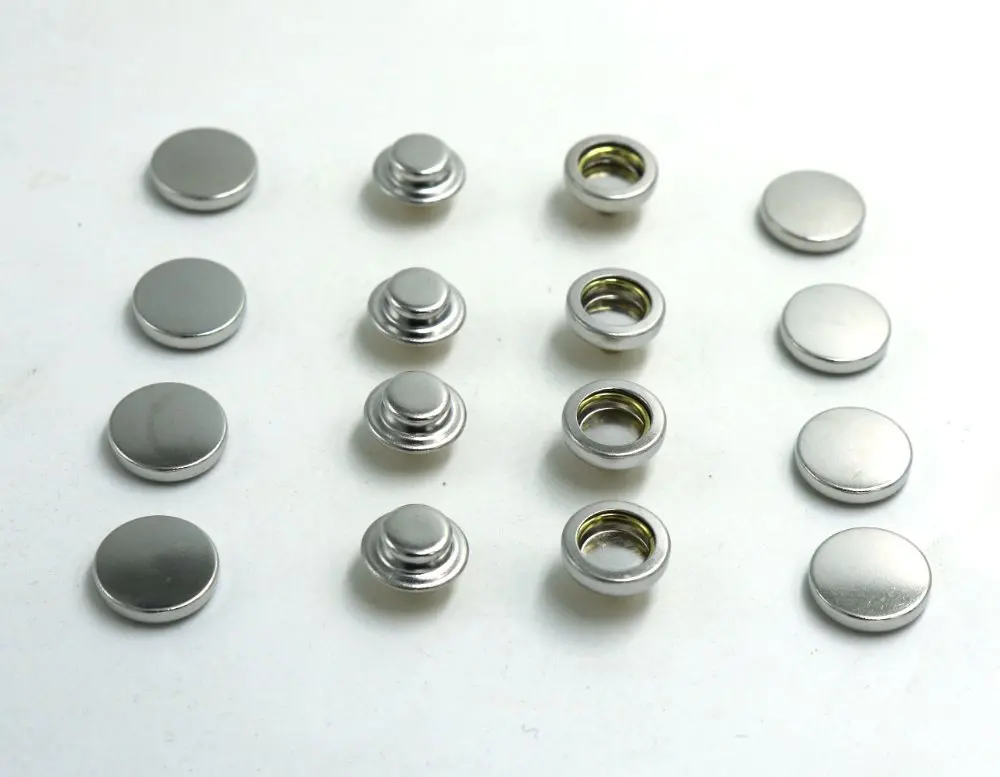 High-grade copper special fastener metal buttons Rivet clasp brass Snap fastener snap button down jacket buttons 12mm/15mm 20pcs