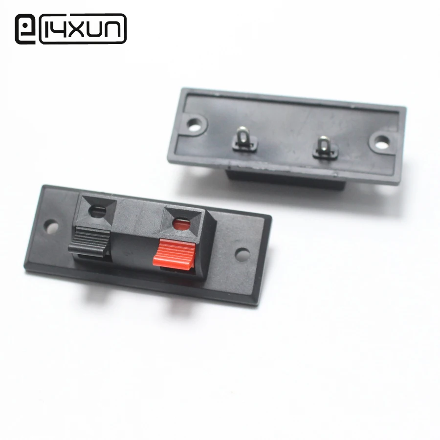 AMPLIFICADOR DE altavoz con Clip de cable, Conector de Audio de 2 piezas, 2 pines WP, conector Banana externo, interruptor de Terminal de resorte LED de 2 polos