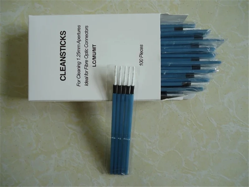 100 pcs/box 1,25mm fiber optic cleaning sticks für reinigung Öffnungen Tupfer für LC MU MT stecker reinigung stangen ELINK