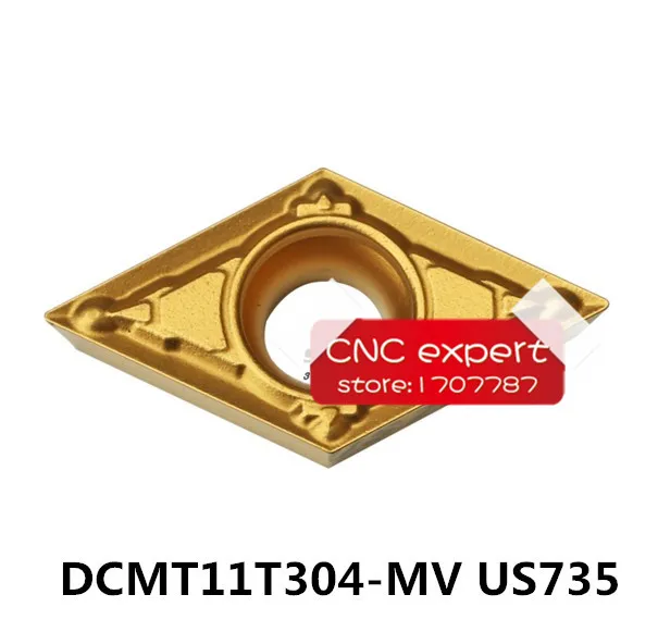 Free shopping 10PCS DCMT11T304-MV US735/DCMT11T308-MV US735,Insert SDJCR/SDACR,Applicable stainless steel