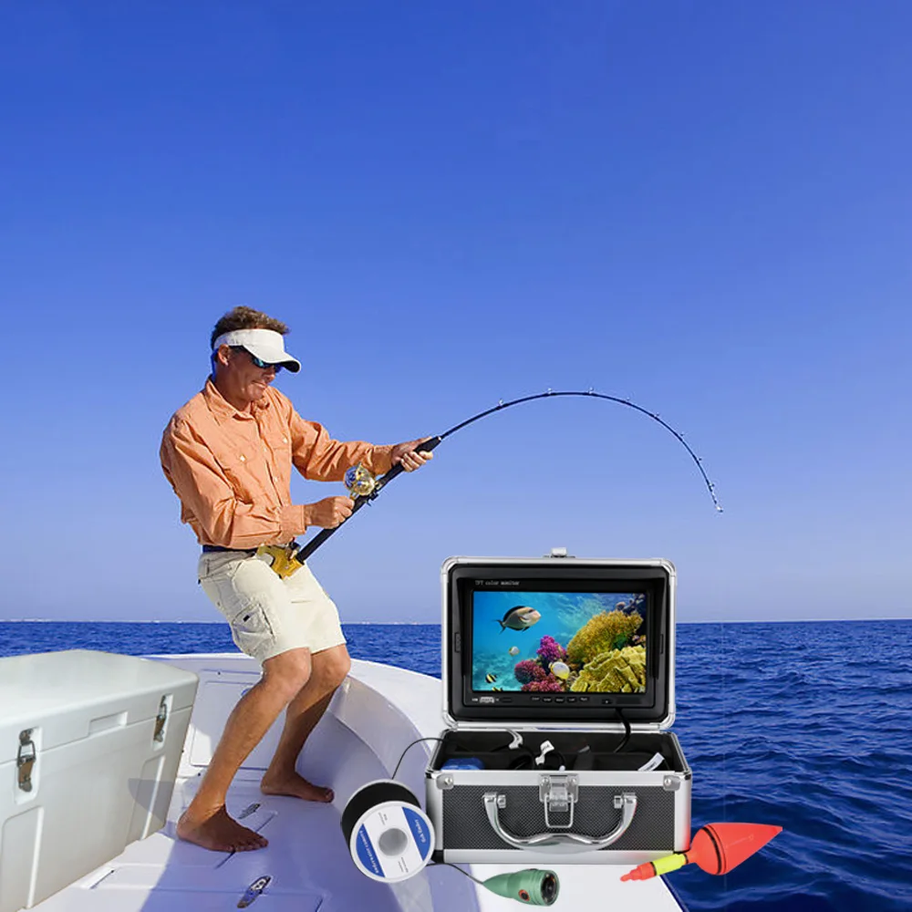 Free Shipping! 20M 7'' Color Digital LCD 1000TVL Fish Finder HD DVR Recorder Waterproof Fishing Video Underwater Fishing Camera