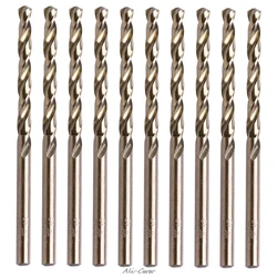 10Pcs 1-5mm M35 Rotonda Shank HSS-Co Cobalto Torsione Trapano A Spirale Punta Del Trapano