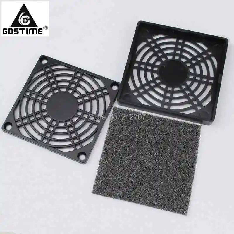 100PCS LOT Gdstime 90mm Fan Dustproof Plastic 9cm Computer Case Mesh PC Dust Filter Black