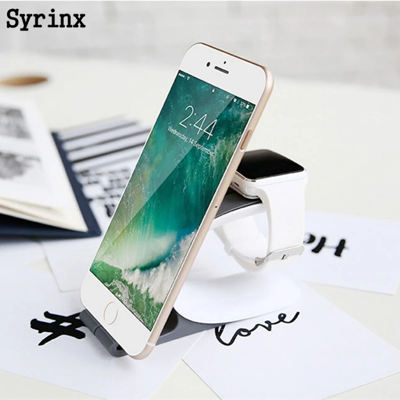 Syrinx 2 in 1 Multi Charging Dock Stand Docking Station Charger Holder for Apple Watch for iPhone Mobile Phone Tablet Support