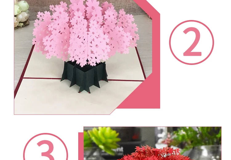 Premium 3D Pop Up Blumenstrauß Karte Muttertagsgeschenk Valentinstag Jahrestag Geburtstag Grußkarten Dankeschön Wünsche Geschenke – Detail 19