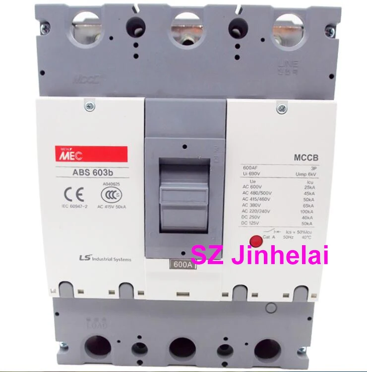 ABS603b Authentic original  ABS 603b  LS Molded case circuit breaker ABS-603B Air switch  3P  500A/600A