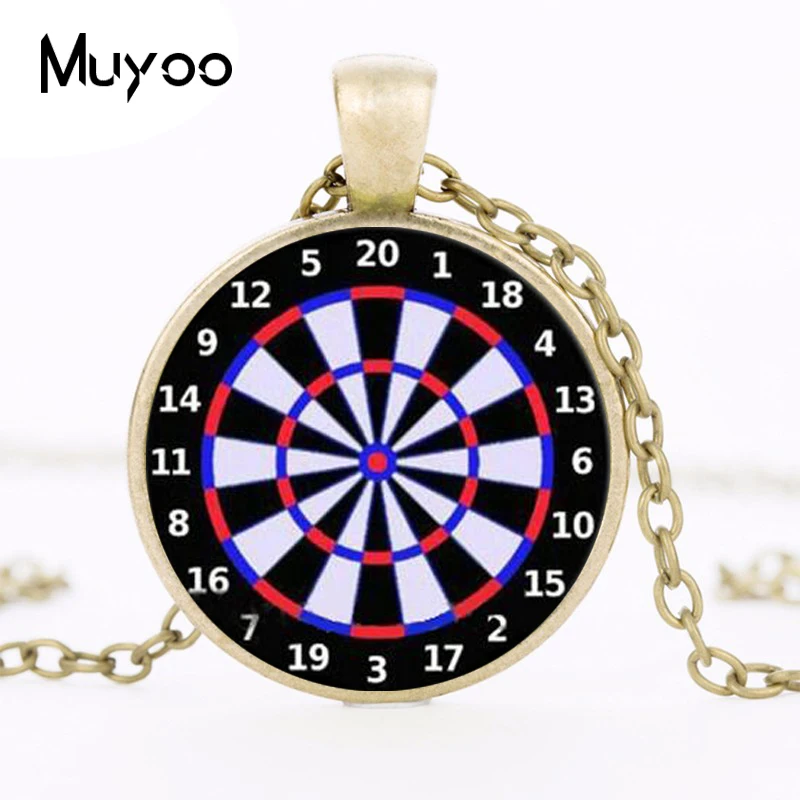 لوح رمي السهام الهدف قلادة قلادة مجوهرات قلادة الفن غرامة صور مجوهرات الزجاج قلادة هدية HZ1 #2