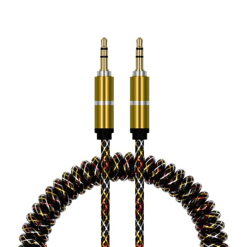 JINCHI AUX Cable Jack 3.5mm Audio Cable Male to Male Car Aux Cable Nylon Bradied Gold Plated Auxiliary Cable for Car 1.8M